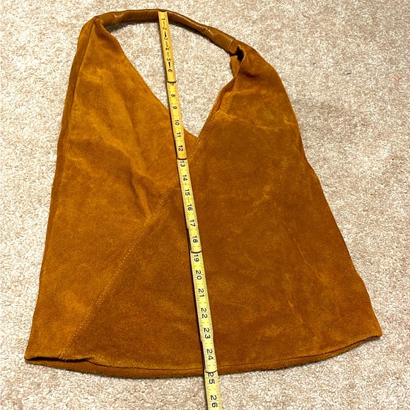 Brown Suede Shoulder Bag - Picture 10 of 12